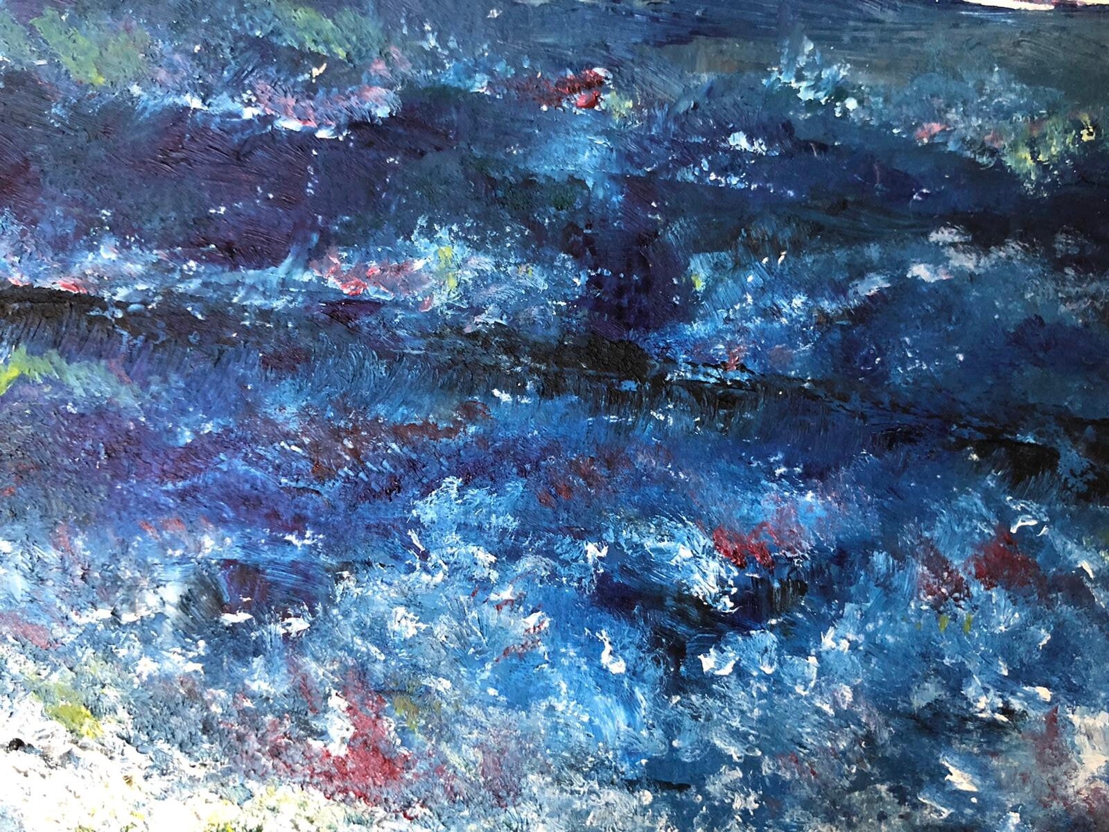 Abstract Seascape Oil Painting A5 Giclee Art Print Wall Art | Etsy