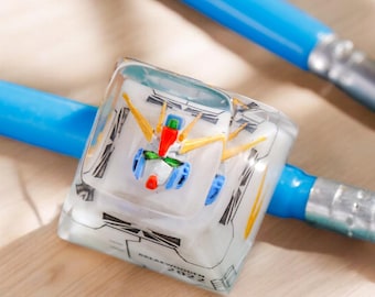 Capuchon de touche en résine Gundam : clavier mécanique artisan anime personnalisé