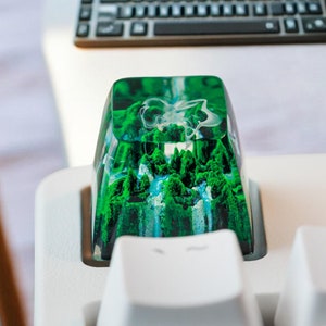 Teclas Artisan Forest: resina epoxi, juego de teclas Cherry MX verdes