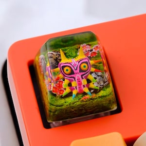 Custom Artisan keycaps, Keycaps anime cute, Ma.joras mask keycaps resin, Mechanical keyboard, Esc keycaps, keycap spacebar, Handmade gift