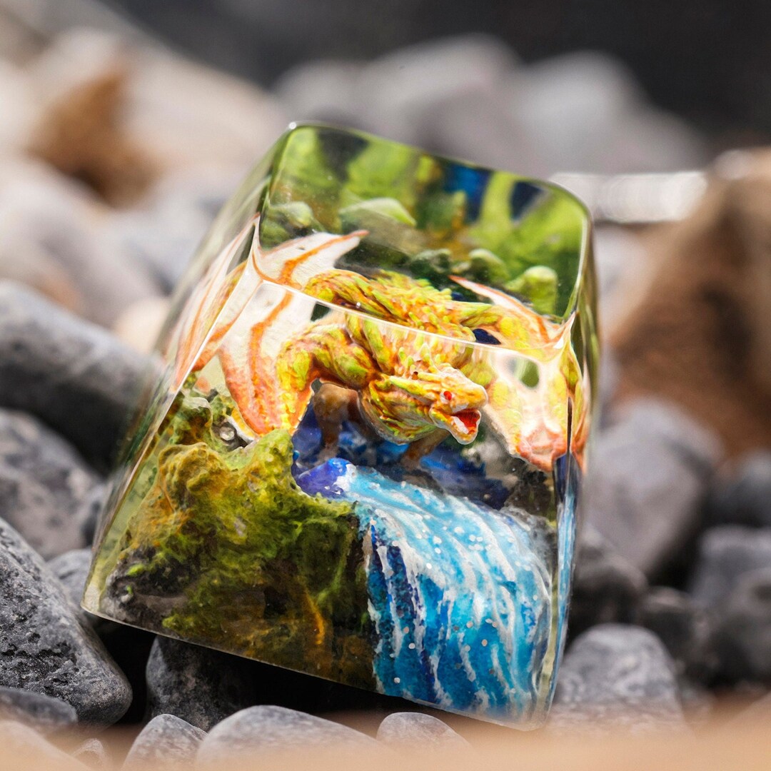 Keycap Dragon Artisan Keycap Keycap Resin Keycap Pokemon Etsy