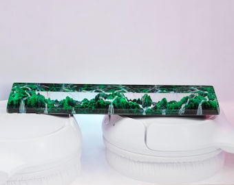 Artisan Keycap Forest, Epoxy Resin Keycap, Spacebar Keycap, Green Keycap, Forest Keycap Set Cherry MX Mechanical Keyboard, Gift For Friend