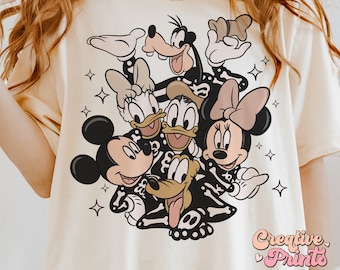 Mouse and Friends Skeletons Sublimation PNG, Halloween Png, Mouse Tshirt Sublimation file