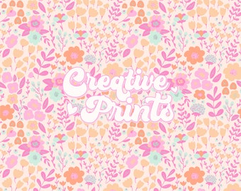 Summer floral seamless pattern, Garden Floral seamless pattern for fabric Sublimation