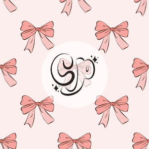 Coquette Pink Bows Girly Seamless Pattern Files for Fabric Printing Design Fabric Sublimation Custom Fabric Design File