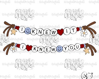 Beaded Friendship Bracelet Sublimation Design Png - Country Pop Music Fan Quote T-Shirt Graphic Digital Download