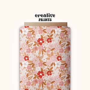 Christmas Floral Seamless Repeat Pattern muted boho flowers for fabric printing, Little flowers seamless file, Digital Pattern