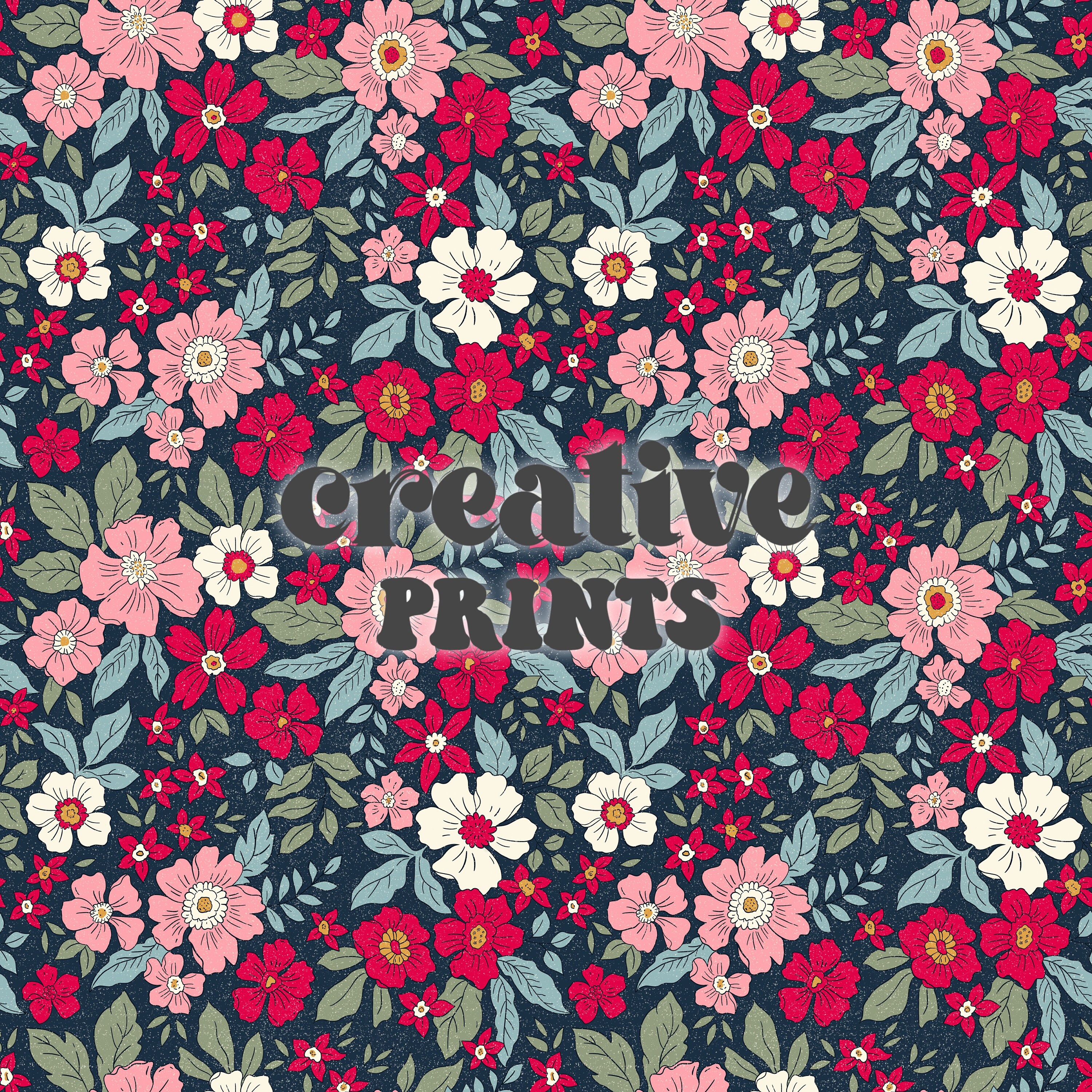 Floral Christmas Seamless Pattern | Hand Drawn Little Flowers Pattern ...