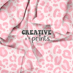 Baby pink Leopard print seamless pattern png, Leopard seamless file for fabric Sublimation