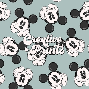 Vintage Mouse Seamless file, Magical Halloween seamless pattern, Mouse seamless files for fabric Sublimation