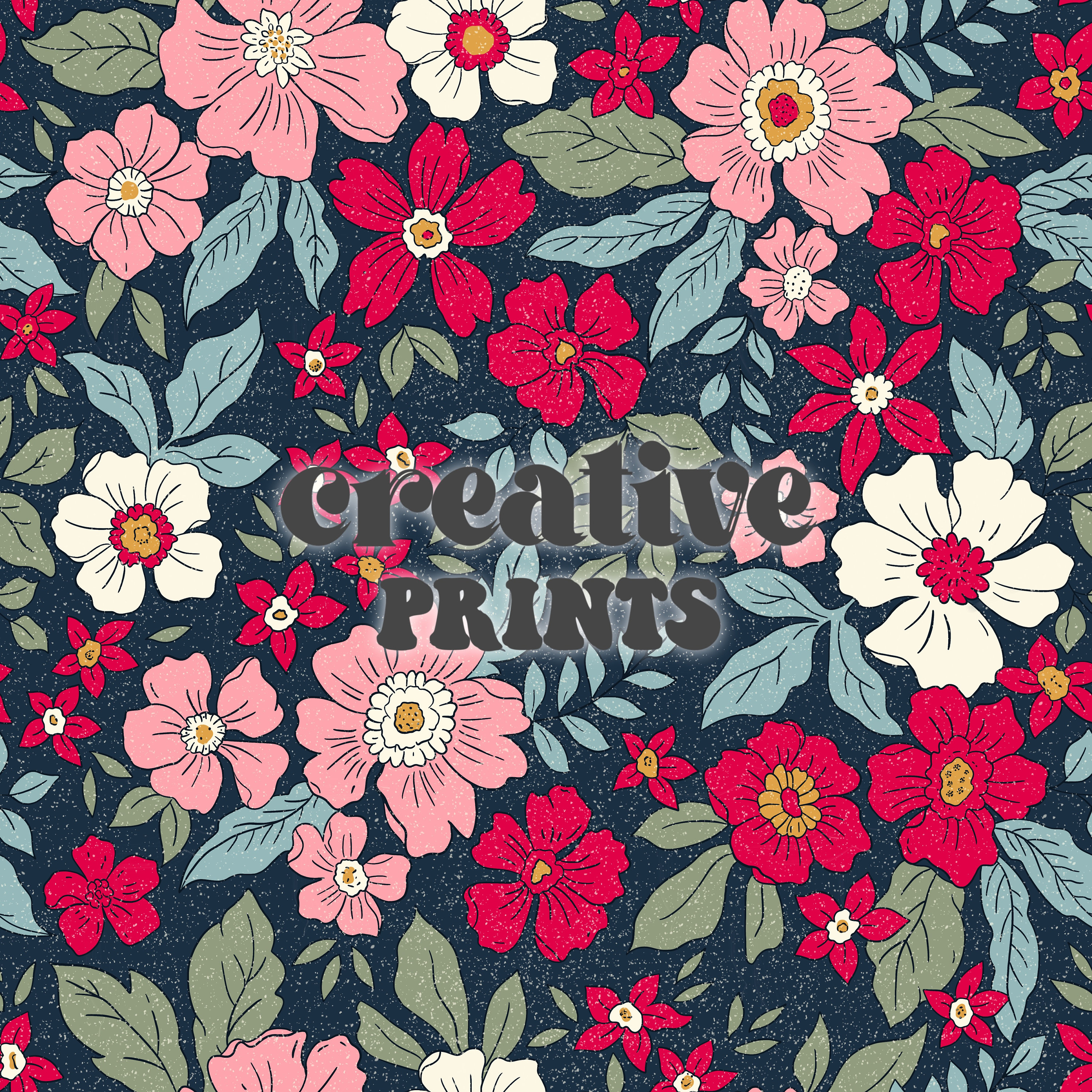 Floral Christmas Seamless Pattern | Hand Drawn Little Flowers Pattern ...