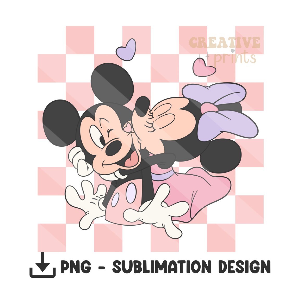 Valentines Sublimation Design Png, Hand Drawn Mouse Valentine’s Day ...