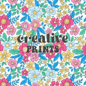 Spring Flowers Pattern Floral Seamless Repeat Pattern per la sublimazione del tessuto, stampe digitali, modello senza cuciture