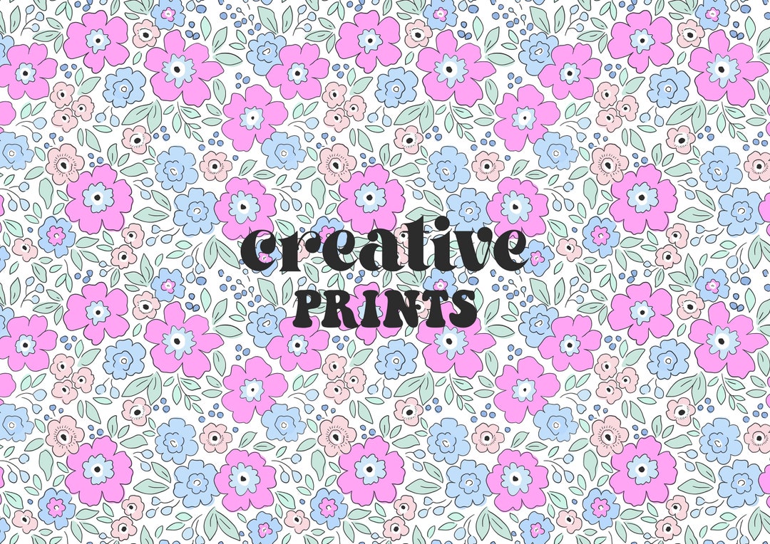 Spring Flowers Pattern Floral Seamless Repeat Pattern for Fabric ...
