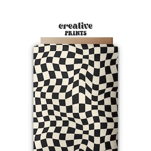 Wavy Checkerboard Seamless File, Seamless Pattern for Fabric Sublimation