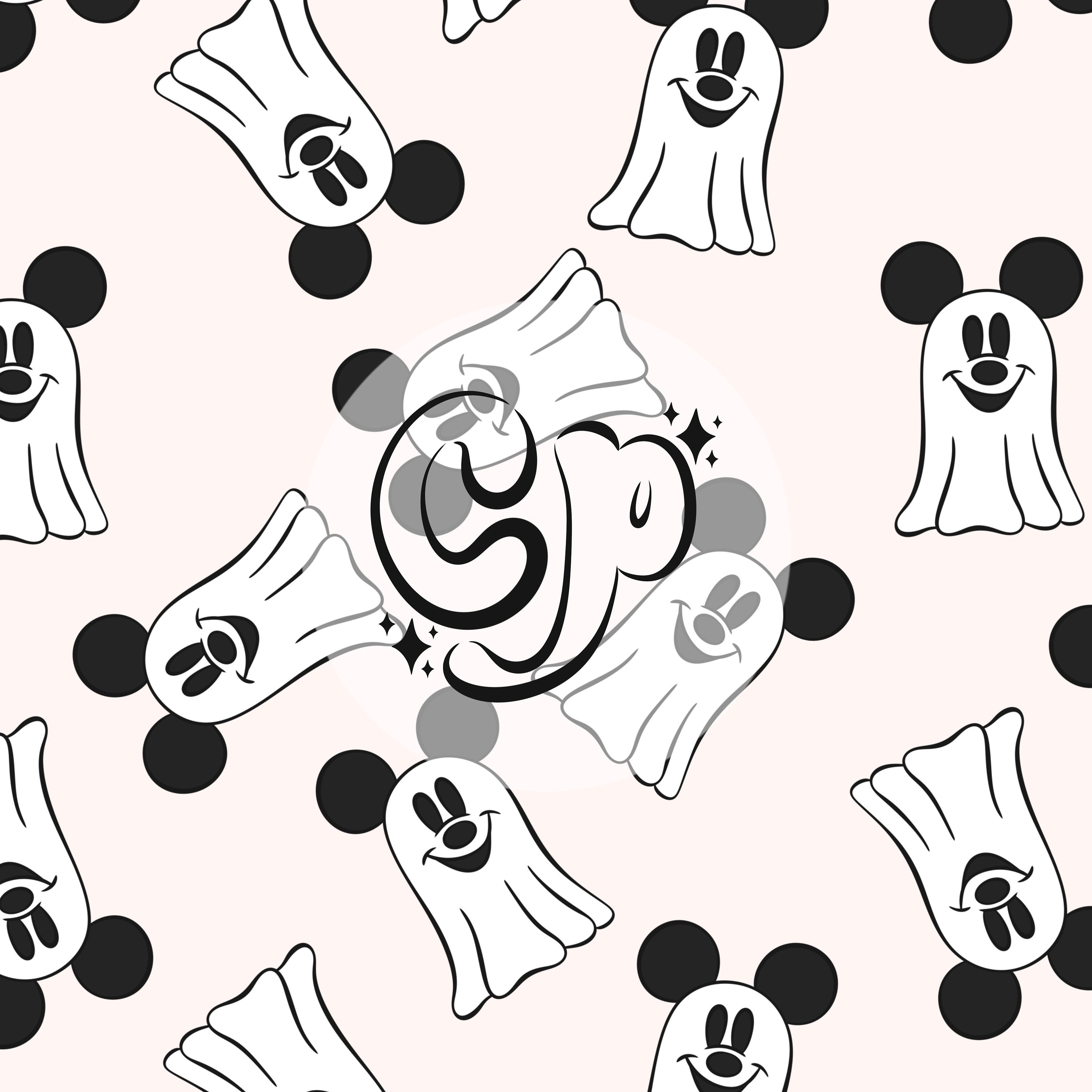 Simple Mouse Ghosts Seamless file, Halloween Seamless Pattern, Spooky Seamless file, Magical Seamless file for fabrics