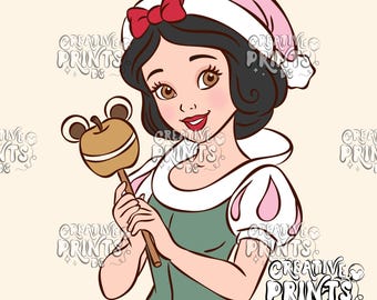 Magical Princess Christmas PNG, Fairytale Holiday Mouse Apple Sublimation, Cute Winter Princess Shirt Graphic, Holiday DTF Digital Download