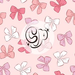 Coquette Pink Bows Girly Seamless Pattern Files for Fabric Printing Design Fabric Sublimation Custom Fabric Design File