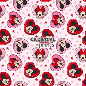 Valentine’s Day Mouse Hearts Seamless Pattern, Mouse Hearts Seamless ...