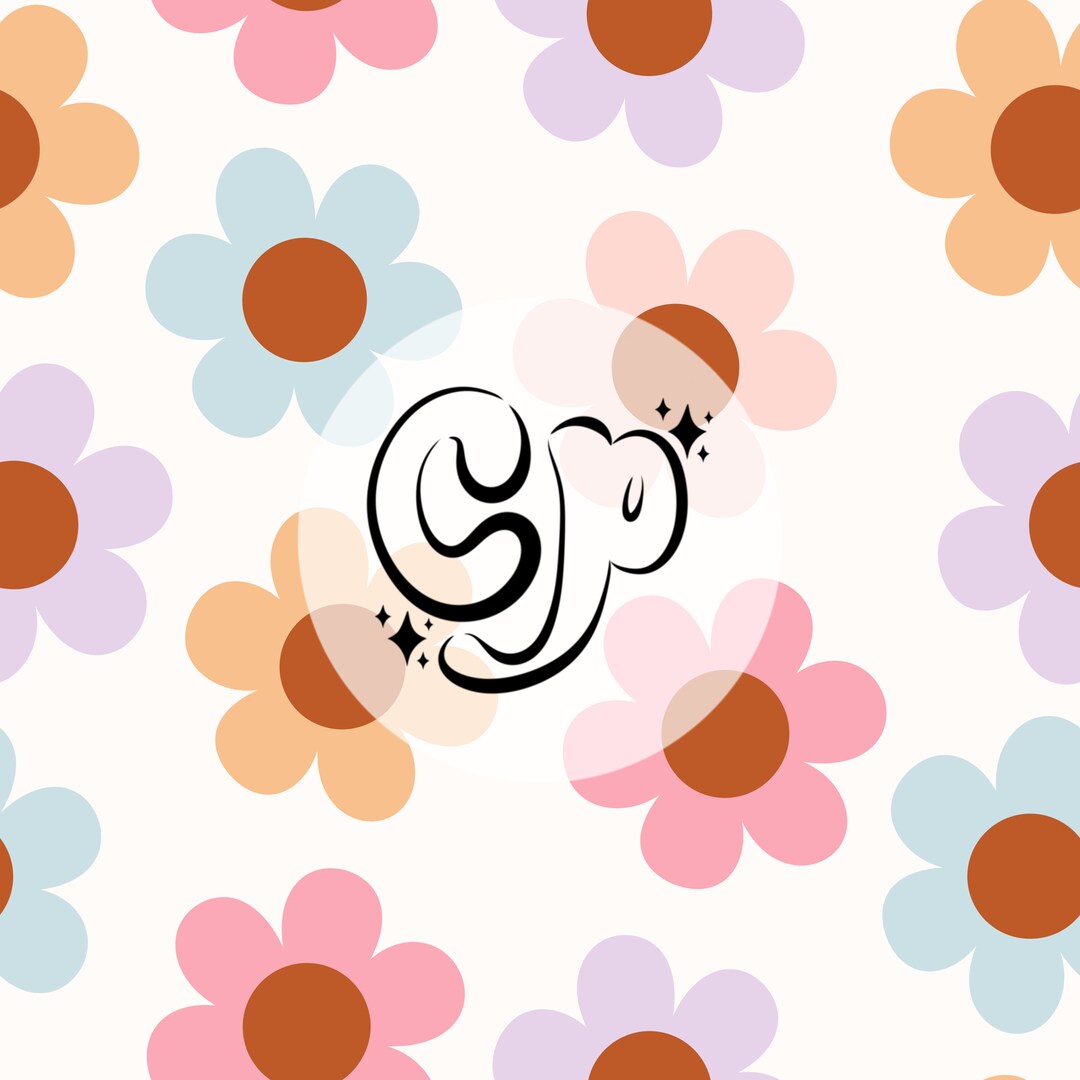 Retro Spring Summer Daisy Seamless Pattern, Floral Seamless Files for ...