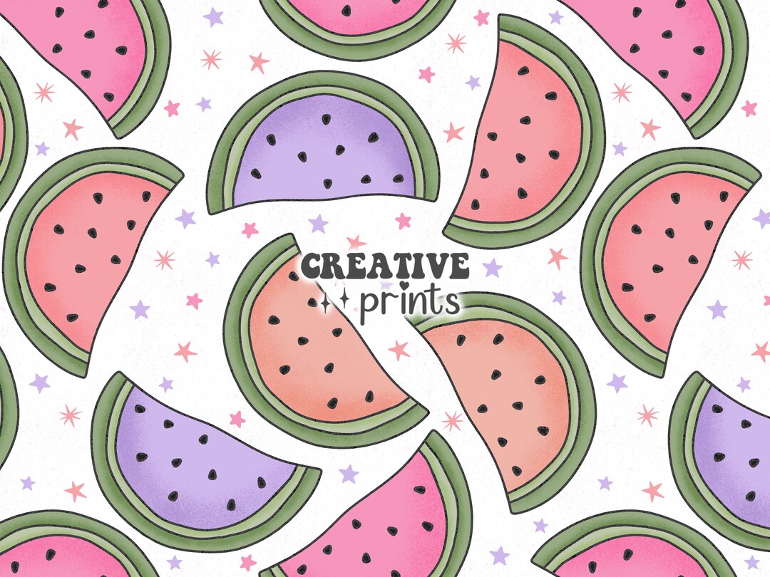 Summer Seamless Pattern, Watermelon Seamless Repeat Pattern for Fabric ...