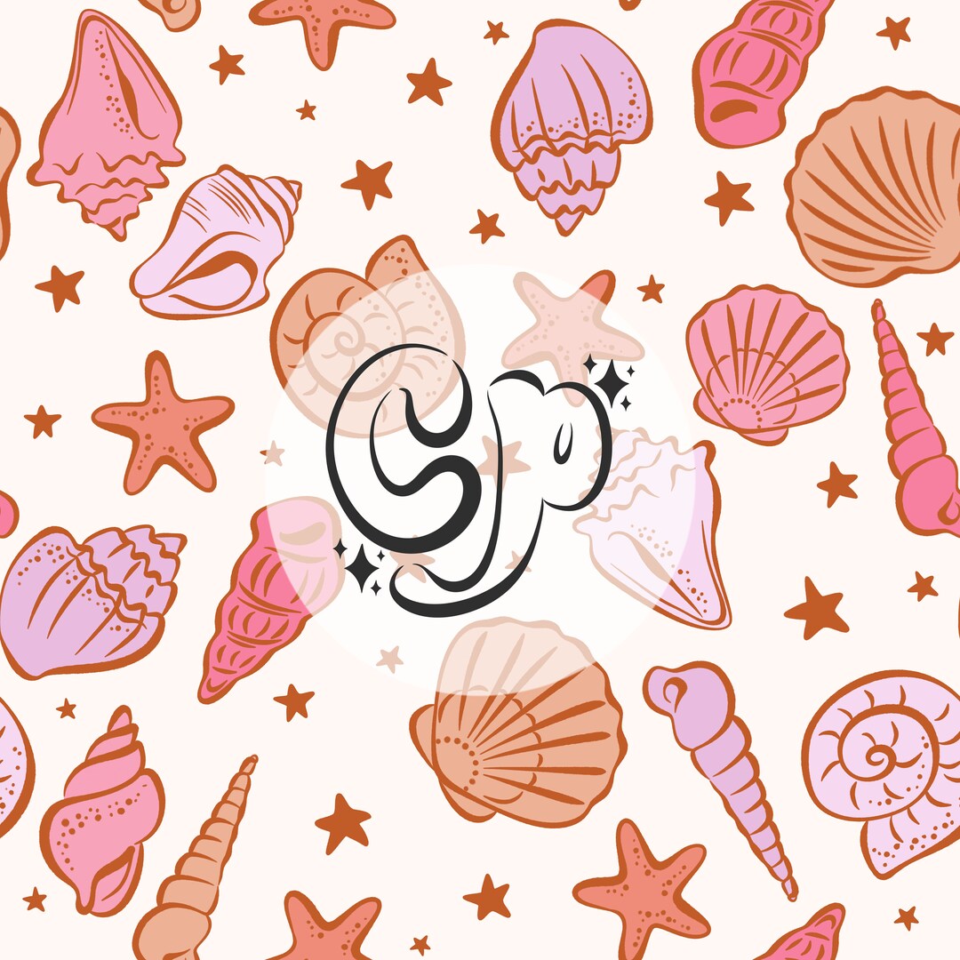 Summer Seashells Seamless File, Summer Seamless Pattern for Fabrics - Etsy