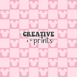 Mouse Check Pattern, Checkerboard Seamless Pattern, Mouse Seamless File for Commercial Use