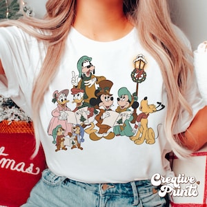 Vintage Christmas Mouse Carol PNG, Christmas Sublimation design, Mouse Png, Christmas PNG, Digital Download