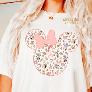 Souris & Amis Oreilles de Pâques PNG Conception de sublimation, Oreilles de souris de Pâques Png, Conception de Tshirt de Pâques, Souris Tshirt Clipart png