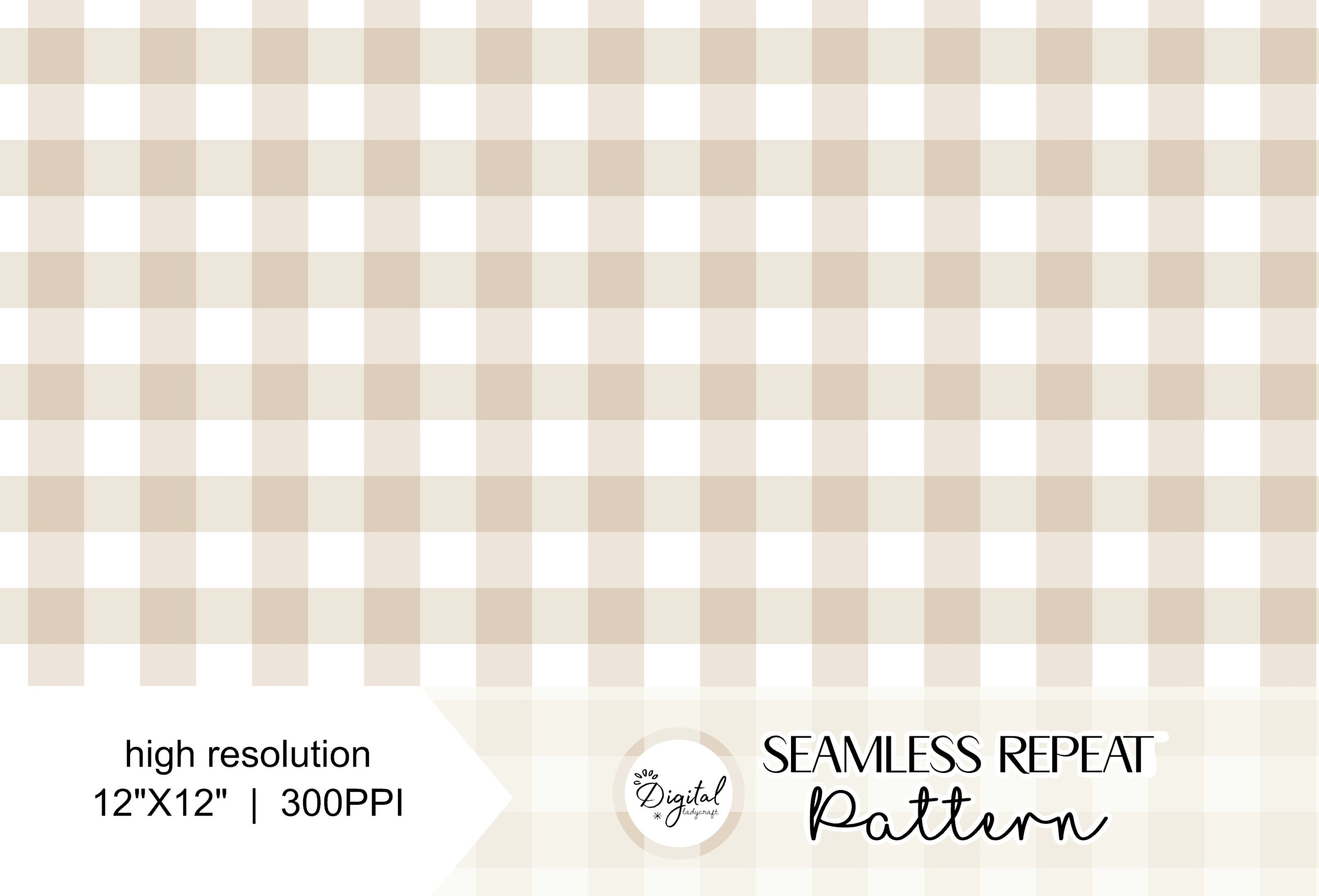 Gingham Seamless Pattern Boho Neutral for Commercial Use, Gingham ...
