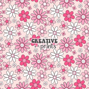 Valentine’s Day Floral seamless pattern, floral seamless file, Pink flowers fabric pattern