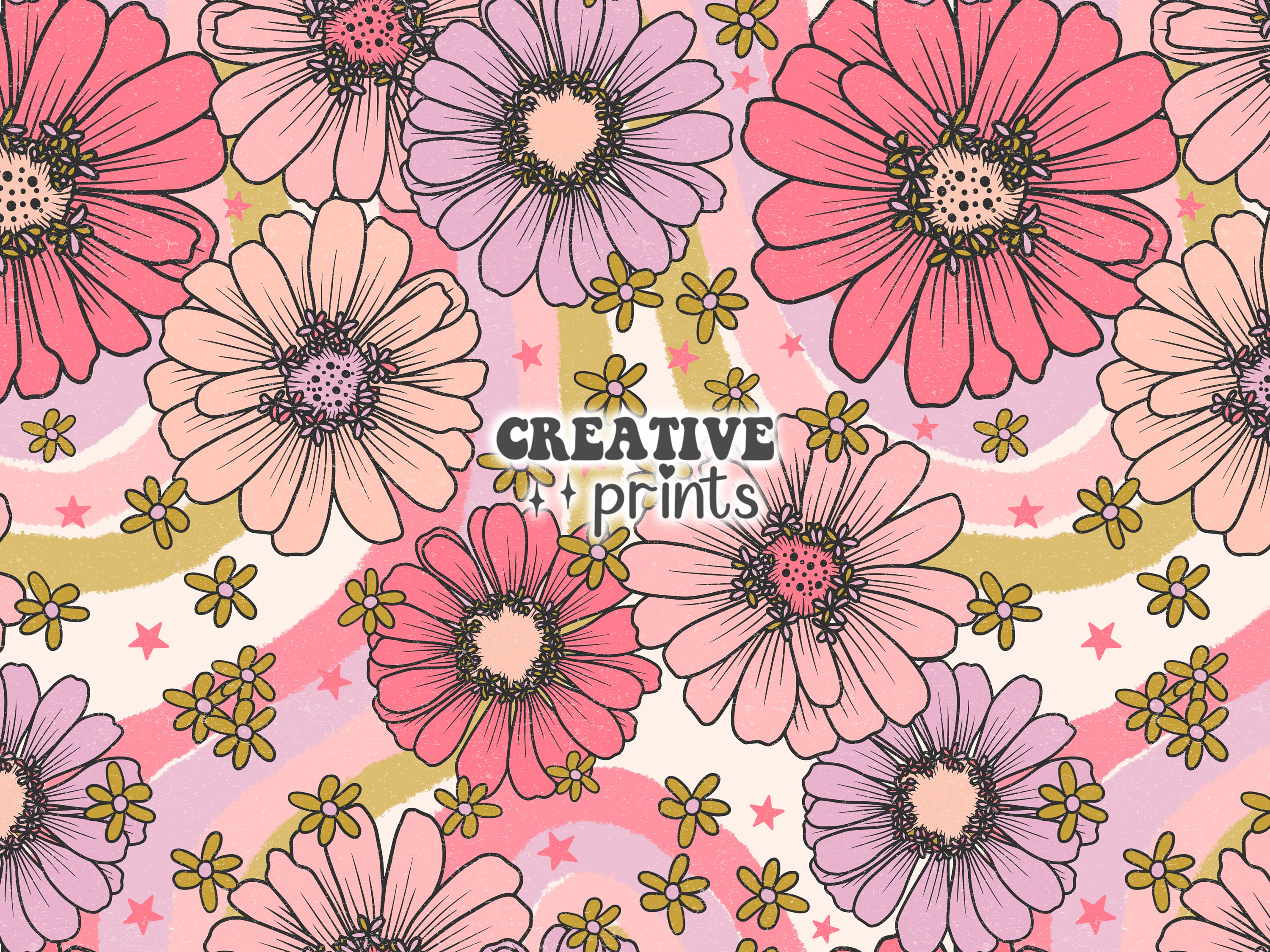 Spring Floral Seamless Repeat Pattern Retro Floral Seamless - Etsy