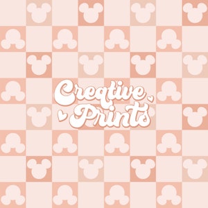 Tan Mouse Check Pattern, Checkerboard Seamless Pattern, Mouse Seamless File for Commercial Use