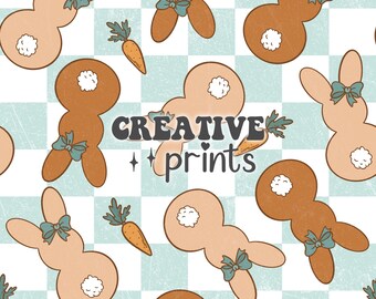 Blue Easter Seamless File, Easter Bunnies Seamless pattern, Easter pattern for fabric Sublimation