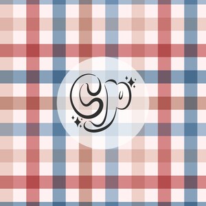 Pode incluir: Um fundo branco com um padrão xadrez vermelho e azul. Um círculo branco com contorno preto contém a palavra "Sabonete" escrita em uma fonte estilizada com um design de redemoinho. A palavra "Sabonete" é cercada por três pequenas estrelas pretas.