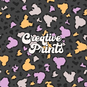 Halloween seamless file, Mouse leopard print seamless pattern for fabrics