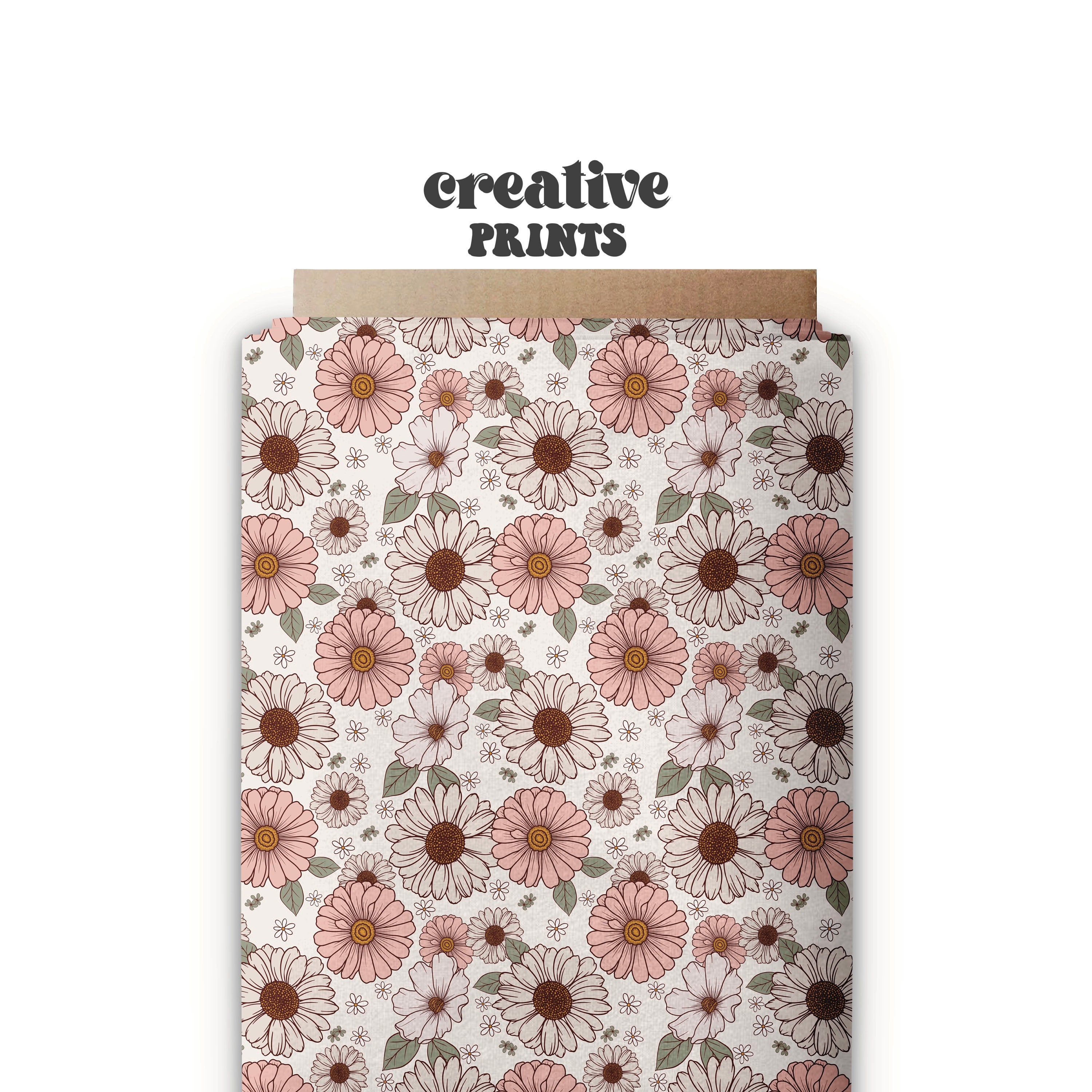 Daisies Retro Flowers Seamless Pattern, Floral Seamless Pattern Design ...