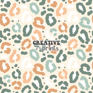 Boho Cheetah seamless pattern, Spring Leopard Seamless file, digital pattern