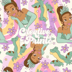 Princess and the Frog Seamless Pattern, Magical Seamless File for ...