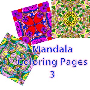 50 Page Mandala Coloring Book 3 Digital Download