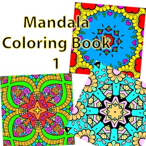 50 Page Mandala Coloring Book Digital Download
