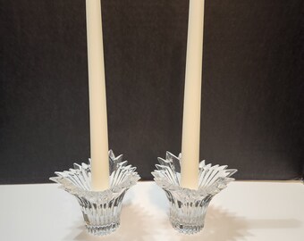 Mikasa Crystal Dante Candlestick Holder Set Of 2, Crystal Decor