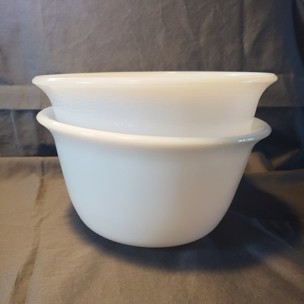 Milk Glass Mixing Bowls Etsy