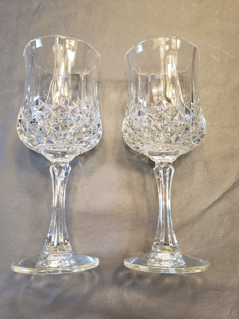 St. Crystal Belmont Wine Glasses Set of 2 Etsy