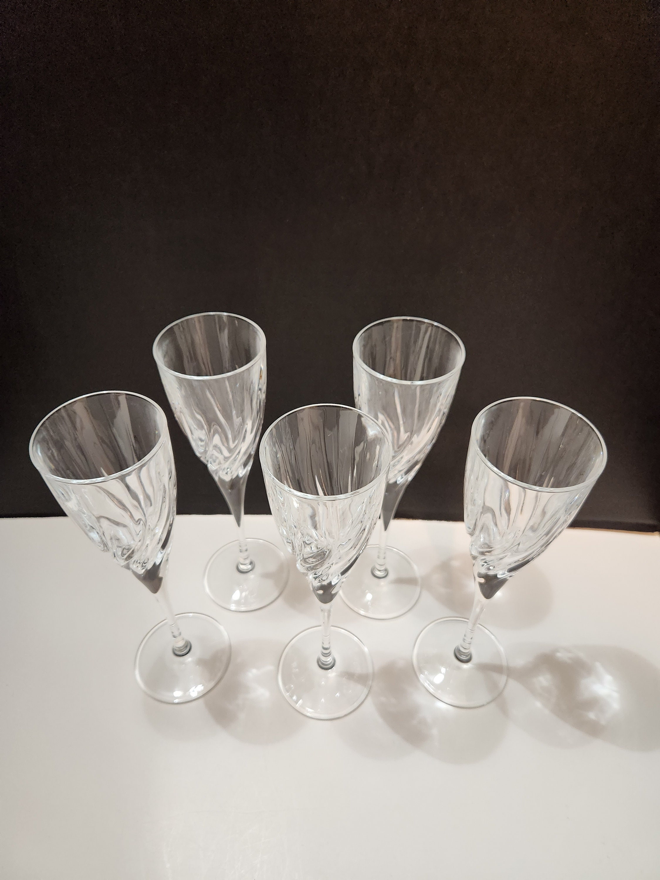 Royal Doulton Elegance Pattern Crystal Champagne Flutes Set