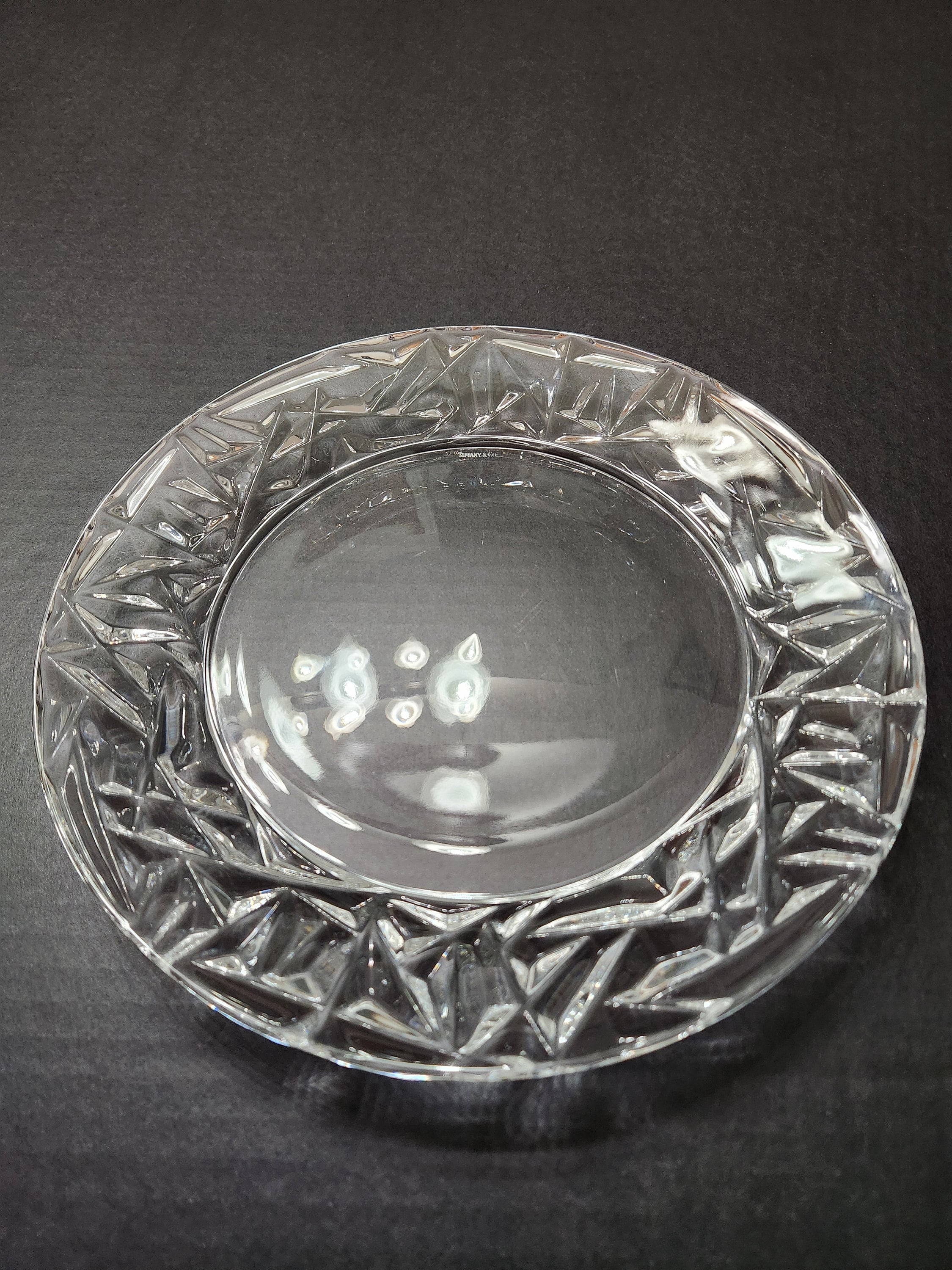 TIFFANY & COMPANY Rock Cut Clear Glass 10