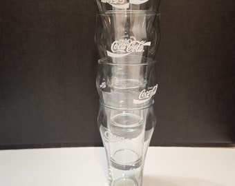 Coca-Cola Vintage Santa Claus 16-Ounce Pint Glasses, Set Of 2