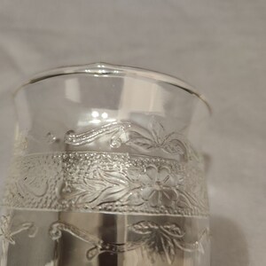 Vasos vintage Macbeth-Evans con banda de rosas punteadas, juego de 4 imagen 8