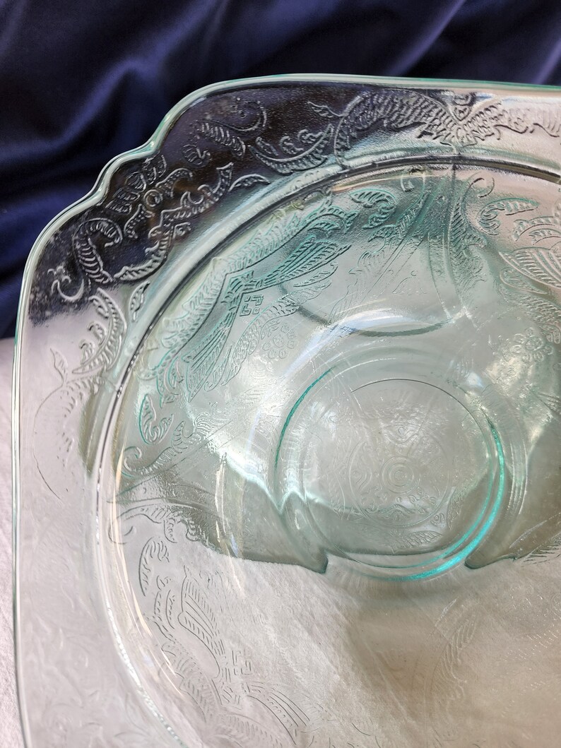 Madrid Recollection Set of 8 Teal Glass Soup Bowls by Indiana Etsy