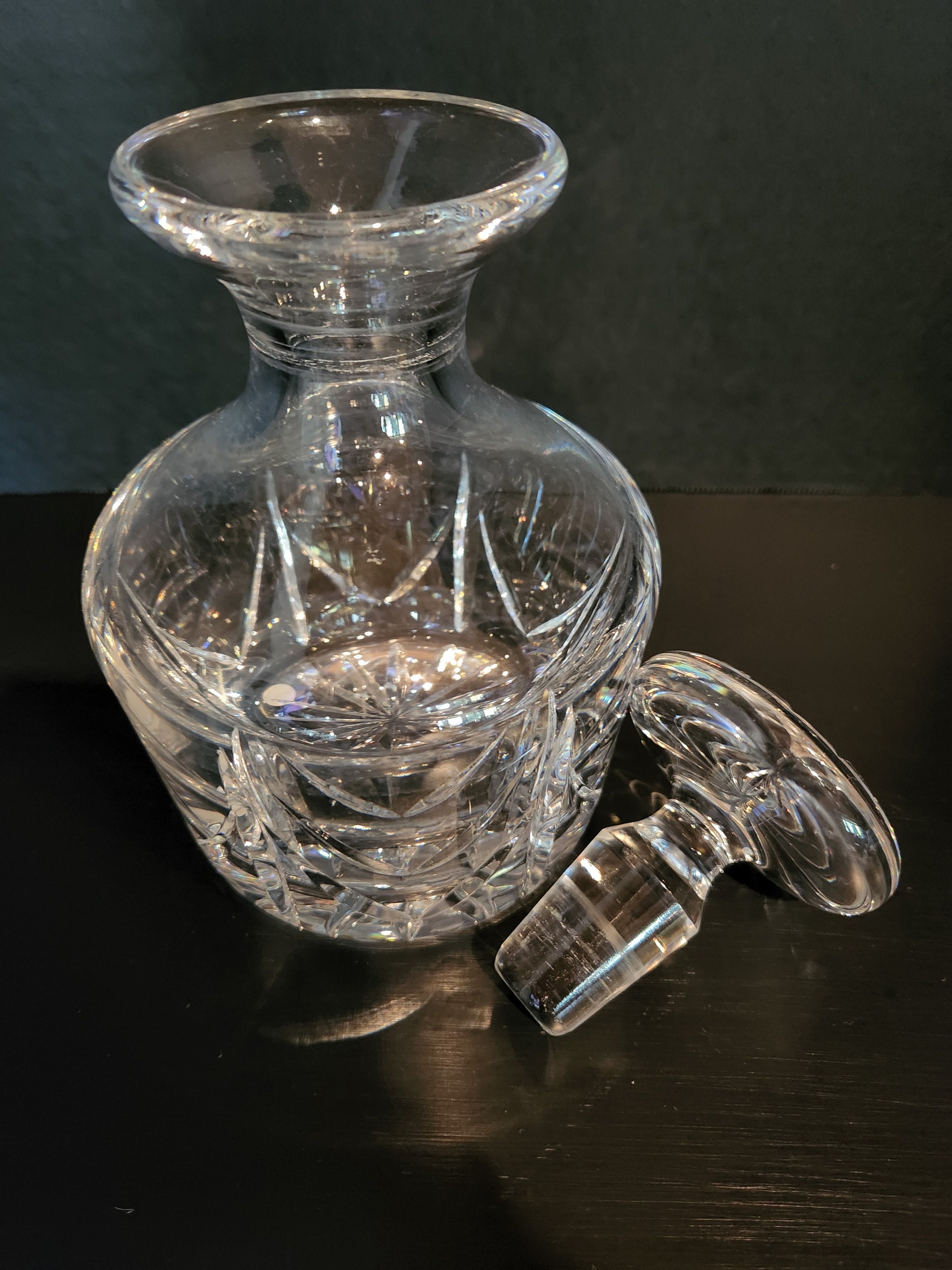 Lead Crystal Liquor Decanter /whiskey Decanter With Stopper Etsy